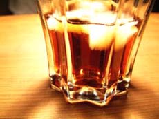 Whiskey in glass