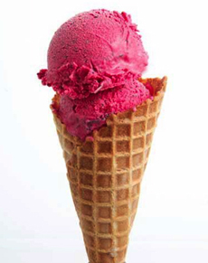 Raspberry Ice Cream Cone