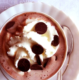 cocoa and whipped cream