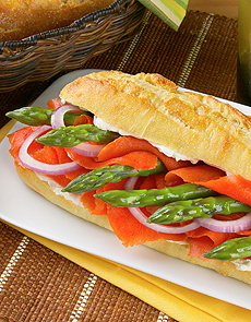 Fresh Asparagus & Smoked Salmon Sandwich