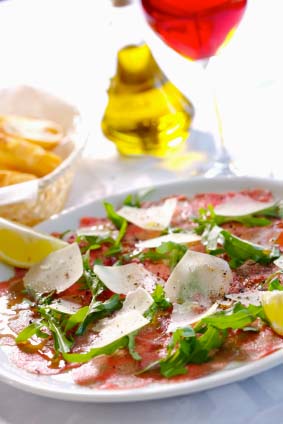 Beef Carpaccio With Shaved Grana Padano