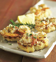 Lemon-Rosemary Shrimp Crostini