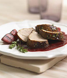 Pork Tenderloin With Rosemary-Plum Coulis