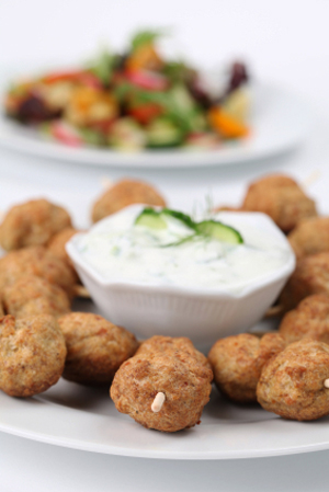 Chicken Meatballs & Tzatziki