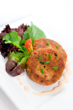 Crab Cakes And Salad