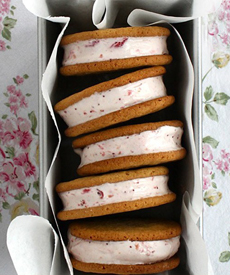 Strawberry Ice Cream Sandwiches