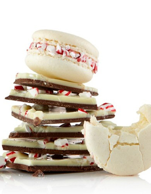 White Chocolate Peppermint Macarons