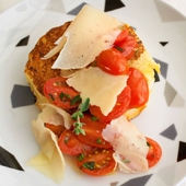 Savory French Toast With Cheese & Tomatoes