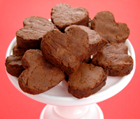 heart brownies