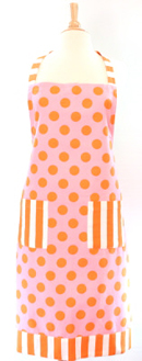 pink and orange apron