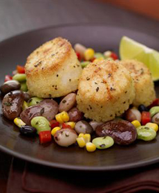 Cornmeal Crusted Scallops Recipe