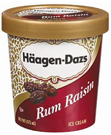 Haagen Dazs Rum Raisin Ice Cream