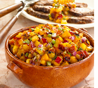 flank steak with fruit salsa