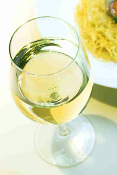 Glass of Gruner Veltliner