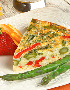 Asparagus Frittata With Red Bell Peppers