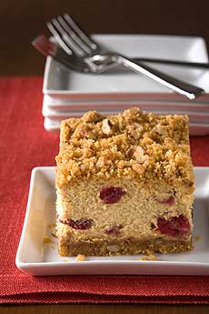 Cranberry Pumpkin Crumble Cheesecake Squares