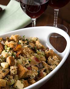 Sauted Leek, Giblet and Bulgur Wheat Dressing