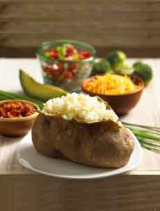 Baked Potato With Toppings Baked Potato With Toppings