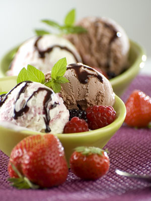 Ice Cream Sundae With Chocolate Sauce