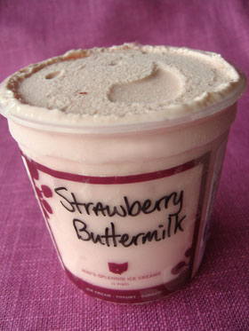 Strawberry Buttermilk Ice Cream