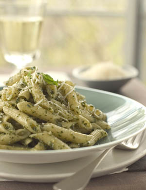 Pasta with Walnut Pesto Sauce