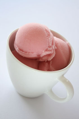 Pomegranate Martini Sorbet