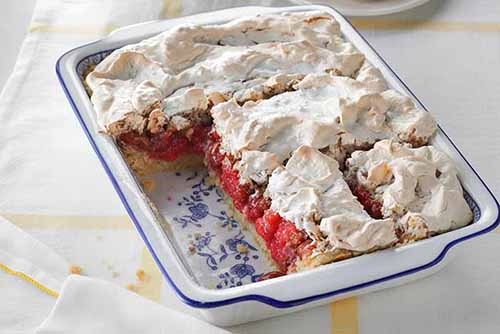 Cherry Meringue Traybake