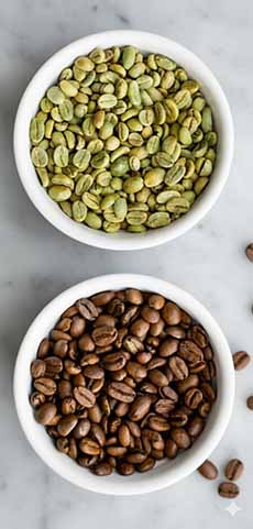 Green & Roasted Coffee Beans