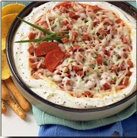 pepperoni pizza layered dip