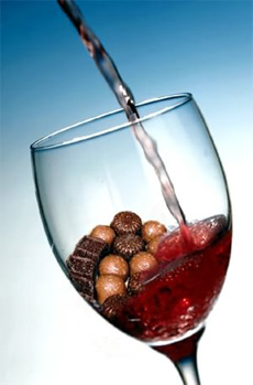 Wine and chocolate