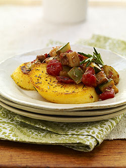 Garden Ratatouille With Crispy Polenta