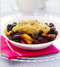 Mango-Blueberry Cobbler