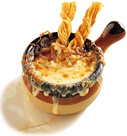 Onion Soup with CheeseSticks