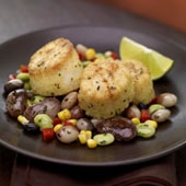 Cornmeal Crusted Scallops