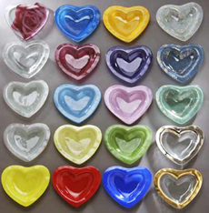 Annie Glass Heart Bowls