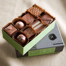 Green box of chocolate