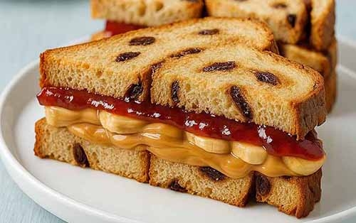 Peanut Butter, Jelly, & Banana Sandwich