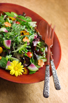 Salad With Edible Flowers