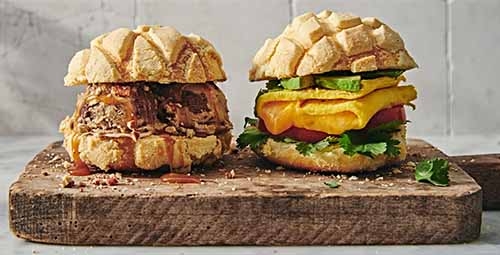 Sandwiches On Concha Roll