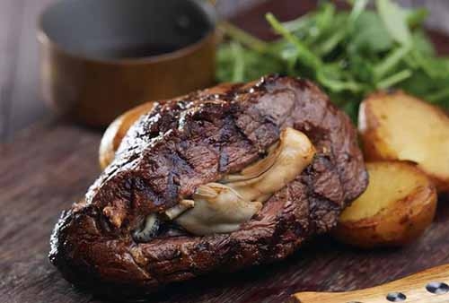 Carpetbag Steak: Filet Mignon & Oysters
