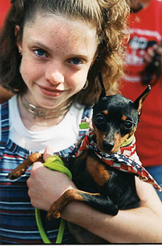 Girl and pet