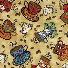 Coffee Cup Fabric