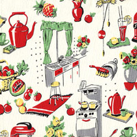 fifties kitchen fabric